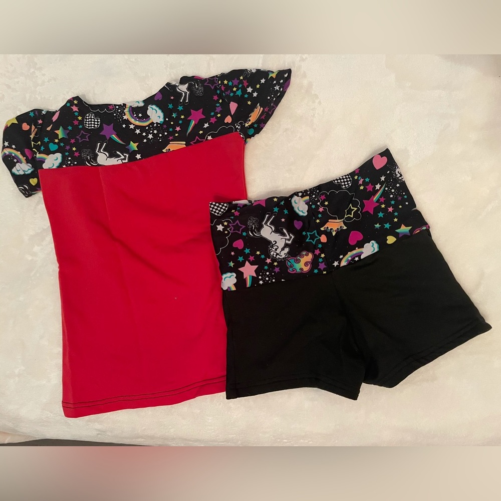 Skating Designs lycra skate top and matching bike shorts